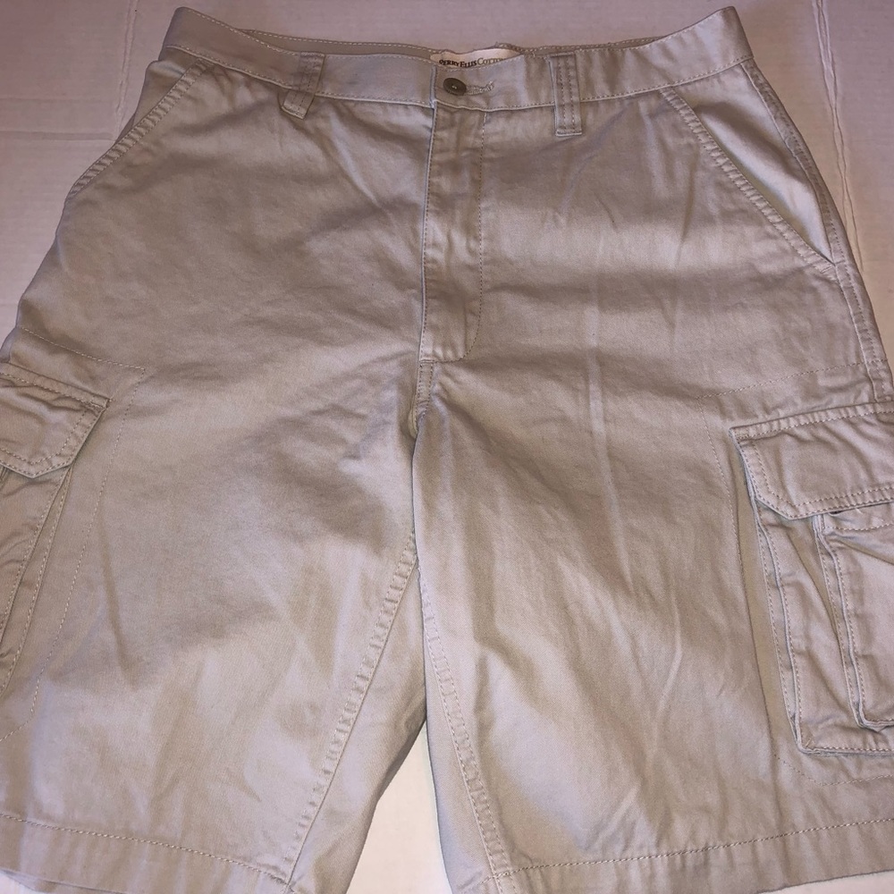 Perry Ellis Cottons Cargo Shorts Khaki Men’s Sz 32